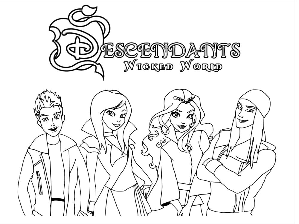 Descendants coloring pages