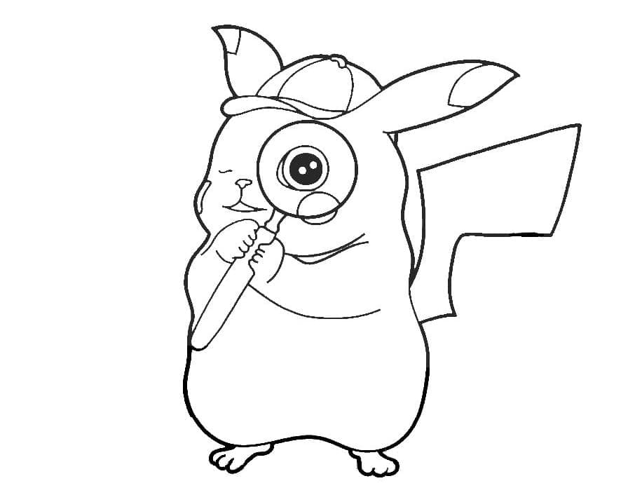 Etsivä Pikachu Värityskuva