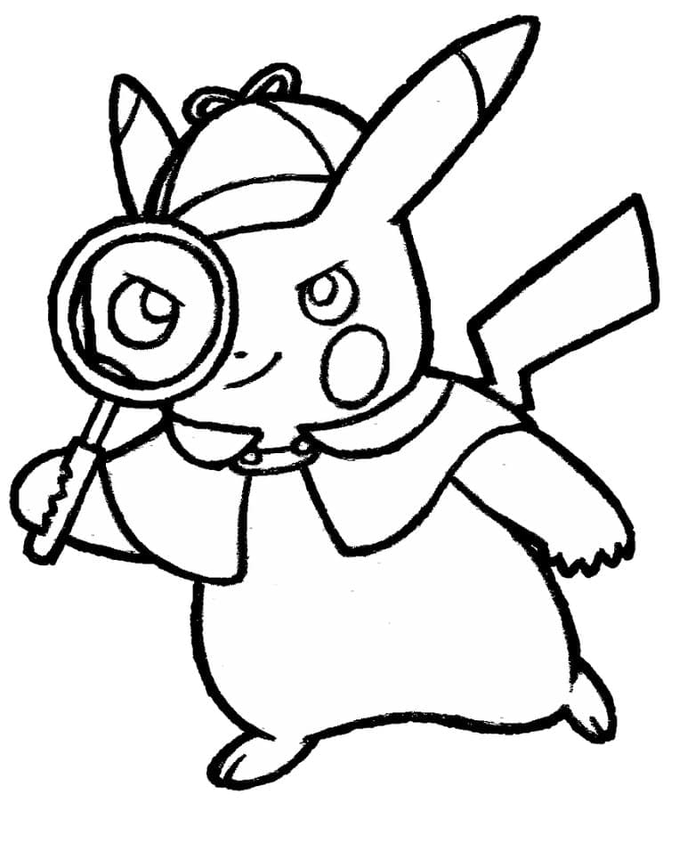 Etsivä Pikachu Värityskuva