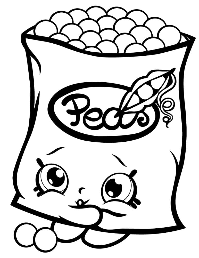 Freezy Peazy Shopkins Värityskuva