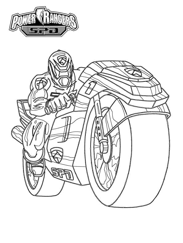 Hämmästyttävä Power Rangers SPD Värityskuva