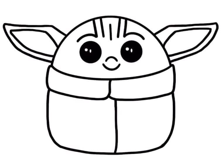 Helppo Baby Yoda Värityskuva