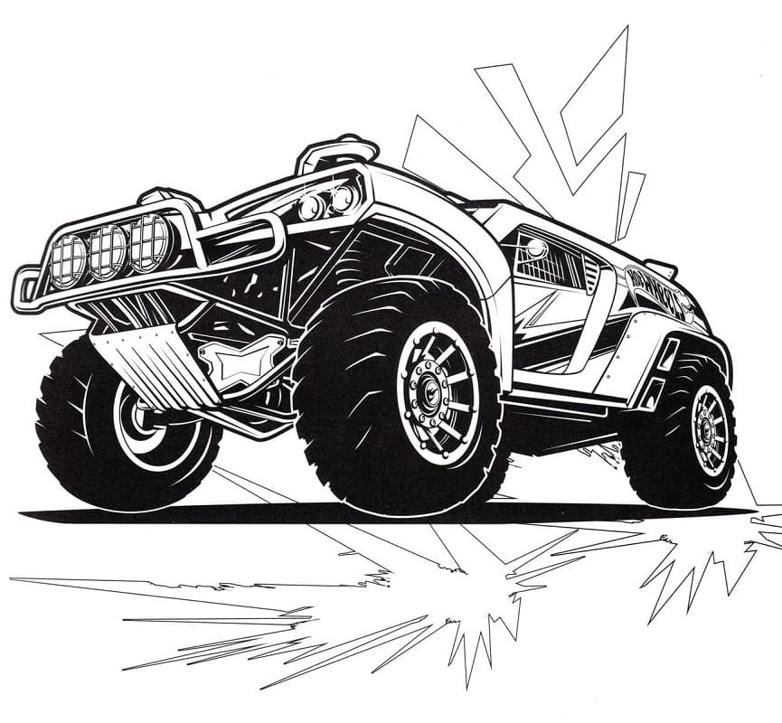 Hot Wheels Jeeppi Värityskuva