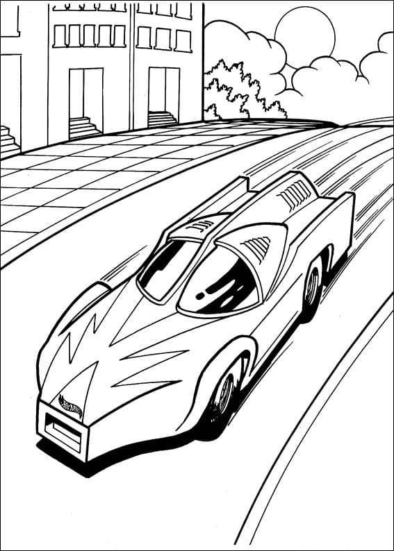 Hot Wheels kilpa-auto Värityskuva