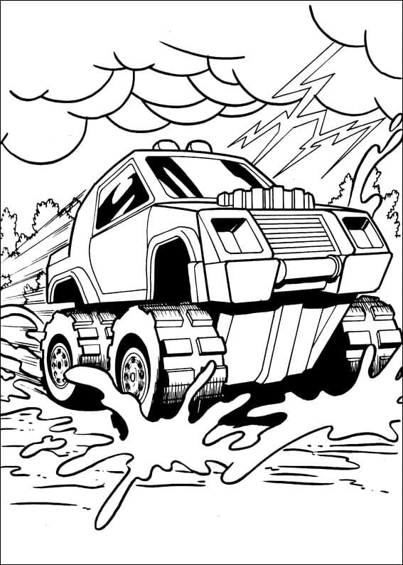 Hot Wheels mahtava auto Värityskuva