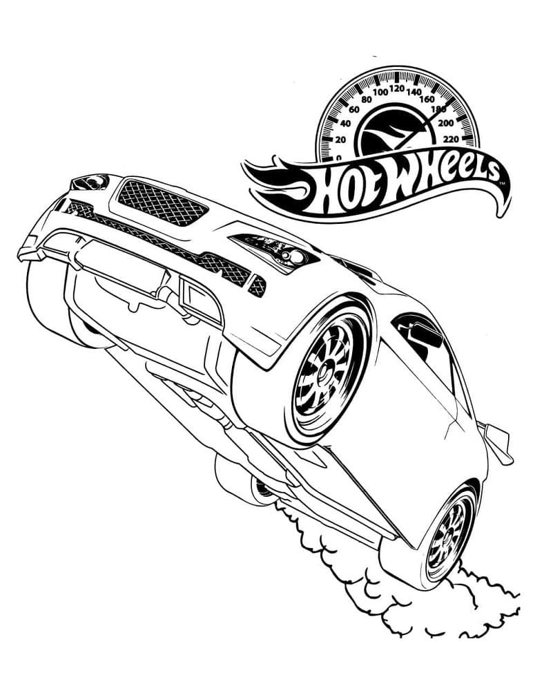 Hot Wheels tulostettava Värityskuva