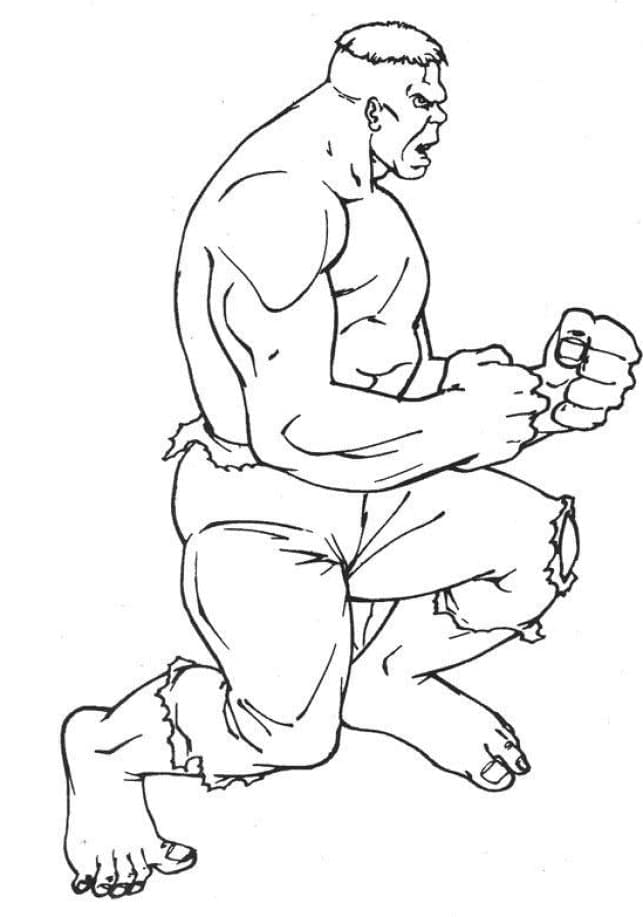 Hulkin Piirustus Värityskuva