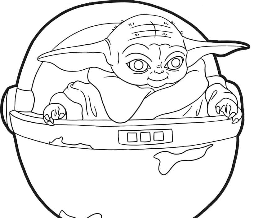 Hyvää Yoda-vauvaa Värityskuva
