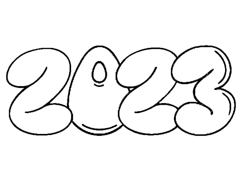 Hyvää uutta vuotta 2023 - arkki 3 Värityskuva