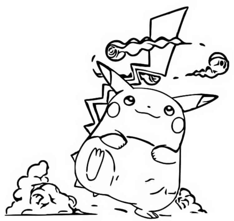 Ihmeellinen Pikachu Värityskuva