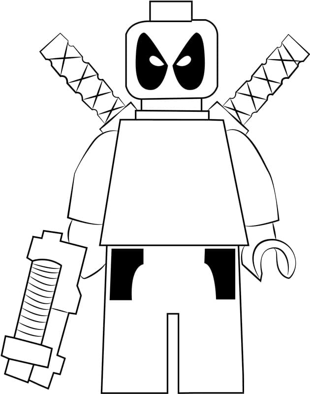 Ilmainen Lego Deadpool Värityskuva