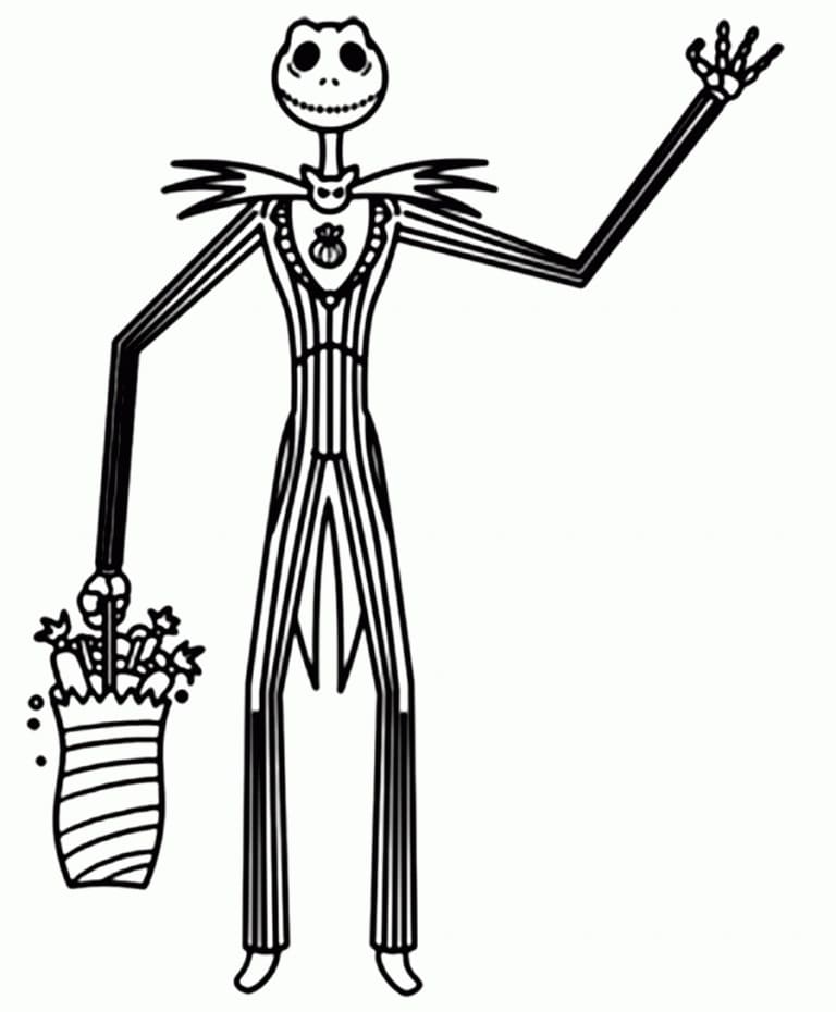 Ilmainen tulostettava Jack Skellington Värityskuva