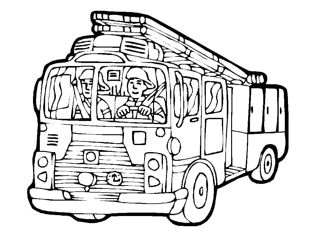 Ilmainen tulostettava paloauto Värityskuva