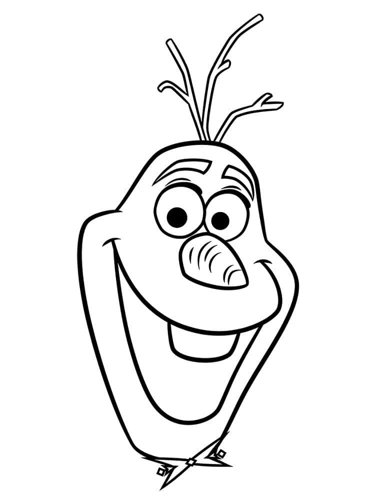 Iloinen Olaf Face Värityskuva