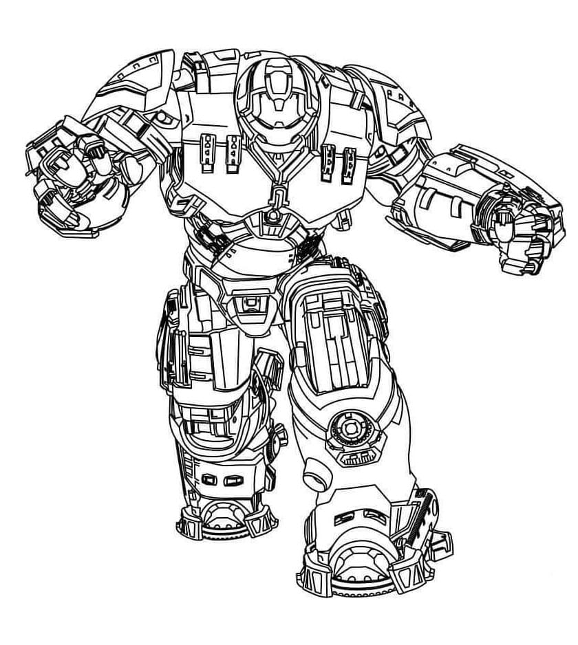 Iron Man Hulkbuster Värityskuva