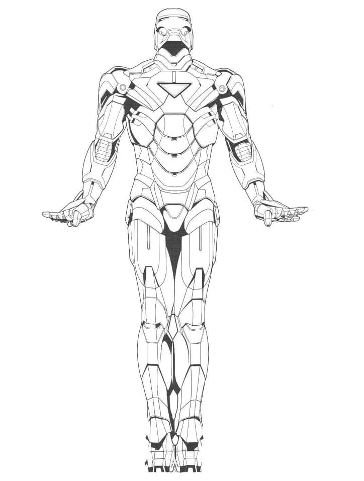 Iron Man ilmainen tulostettava Värityskuva
