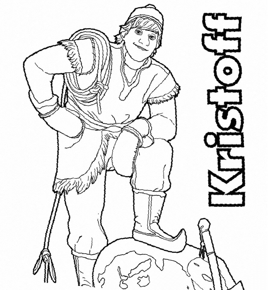 Kristoff elokuvassa Frozen Värityskuva