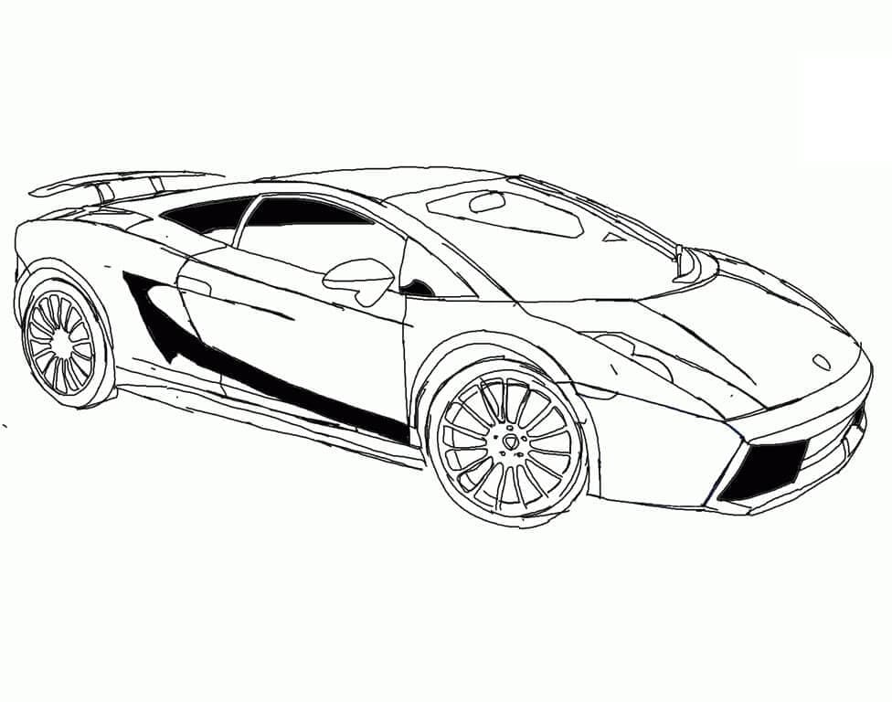 Lamborghini-Poliisiauto Värityskuva