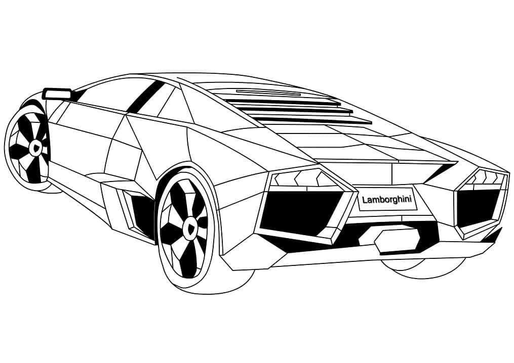 Lamborghini-Poliisiauto Värityskuva