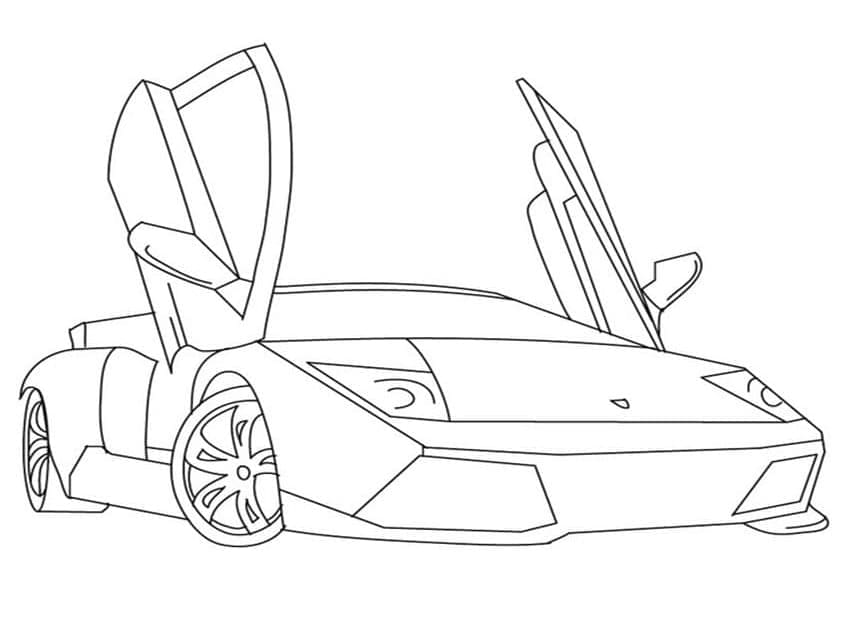 Lamborghini Urheiluauto Värityskuva