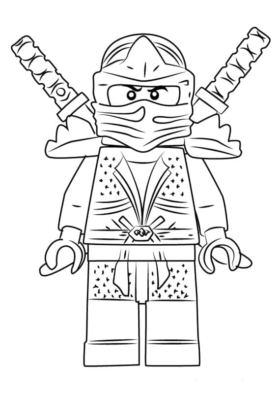 Lego ninjago vihreä ninja Värityskuva