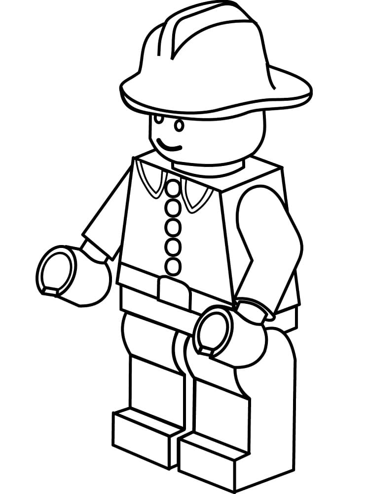 Lego palomies Värityskuva