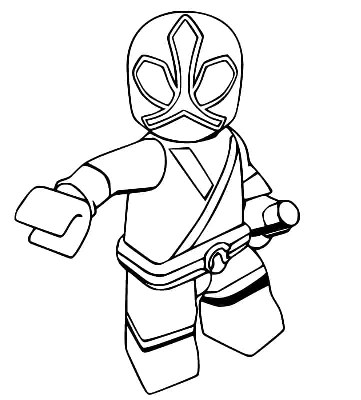 Lego punainen   Power Rangers Samurai Värityskuva