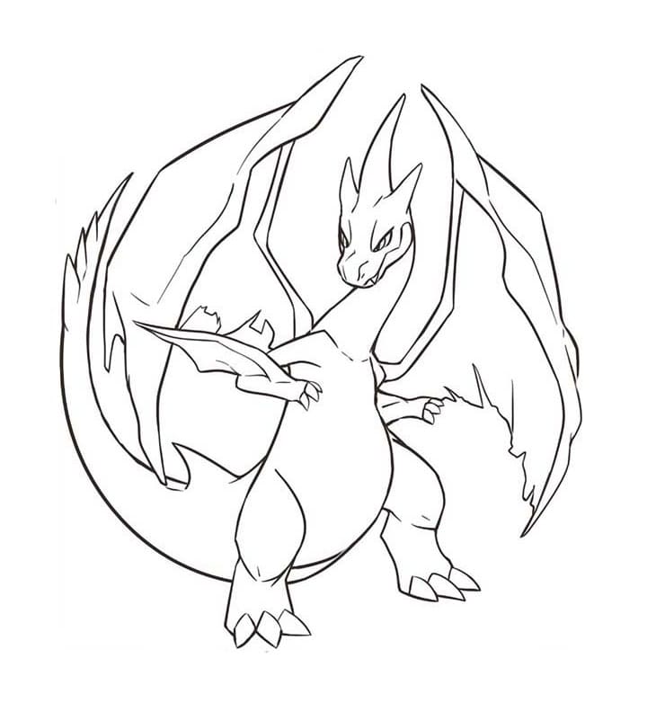 Mega Charizard Pokemon Värityskuva