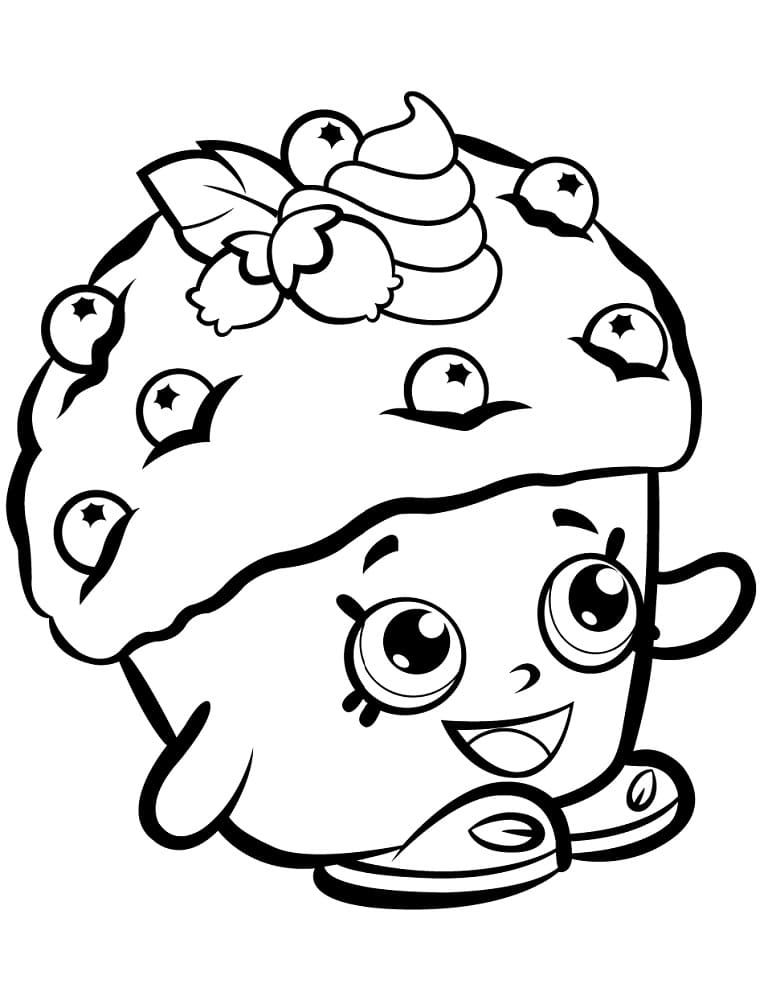 Mini Muffin Shopkins Värityskuva