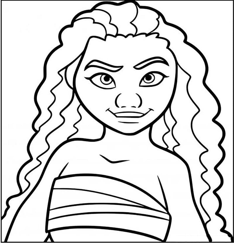 Moana ilmainen tulostettava Värityskuva