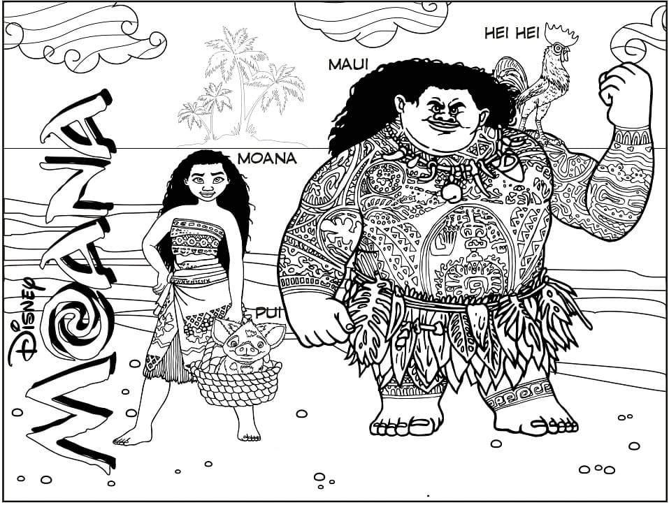 Moana Mauin kanssa Värityskuva