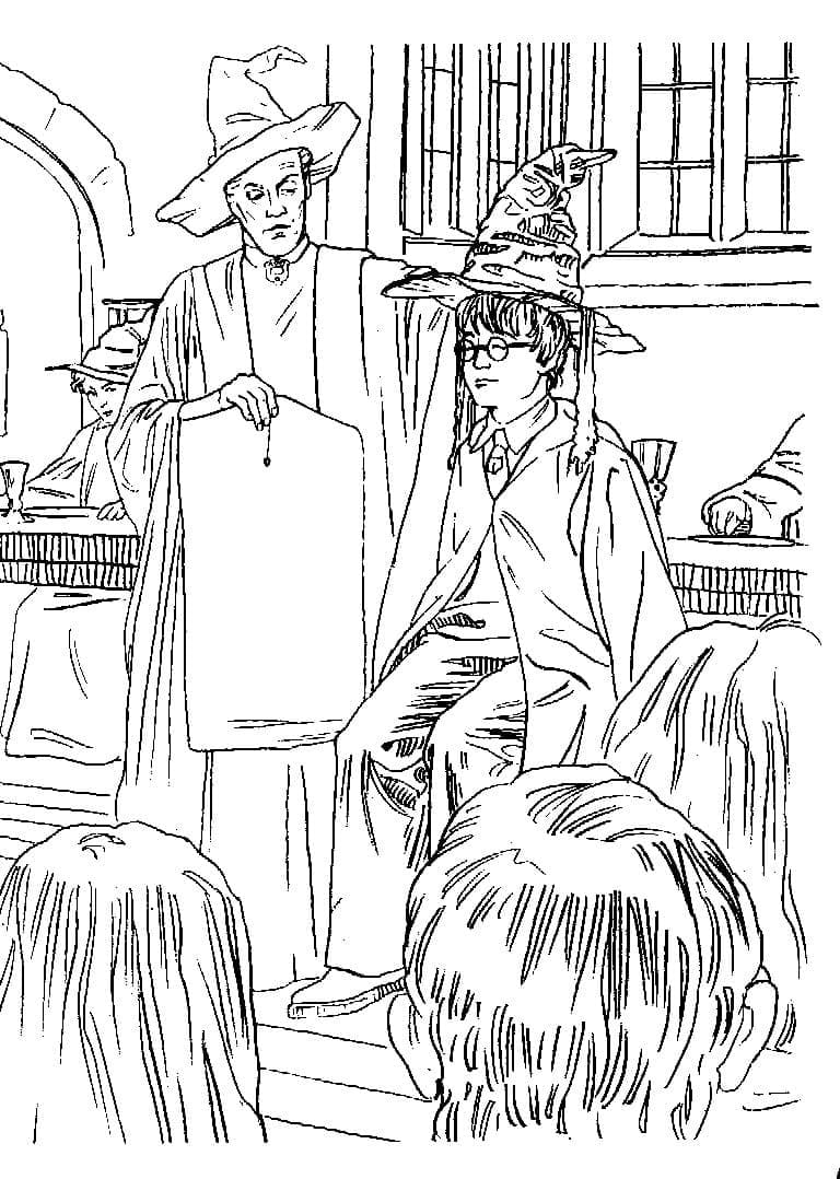 Nuori Harry Potter Värityskuva