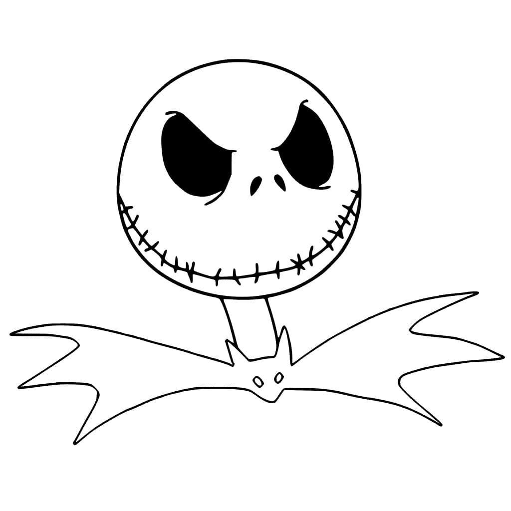 Painajainen ennen joulua Jack Skellington Värityskuva