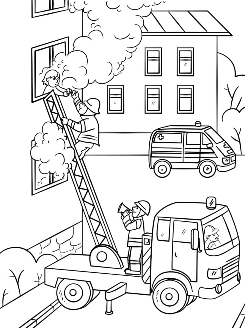 Paloauto 4 Värityskuva
