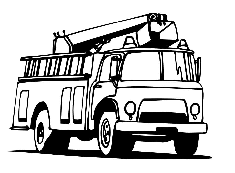 Paloauto ilmainen lapsille Värityskuva