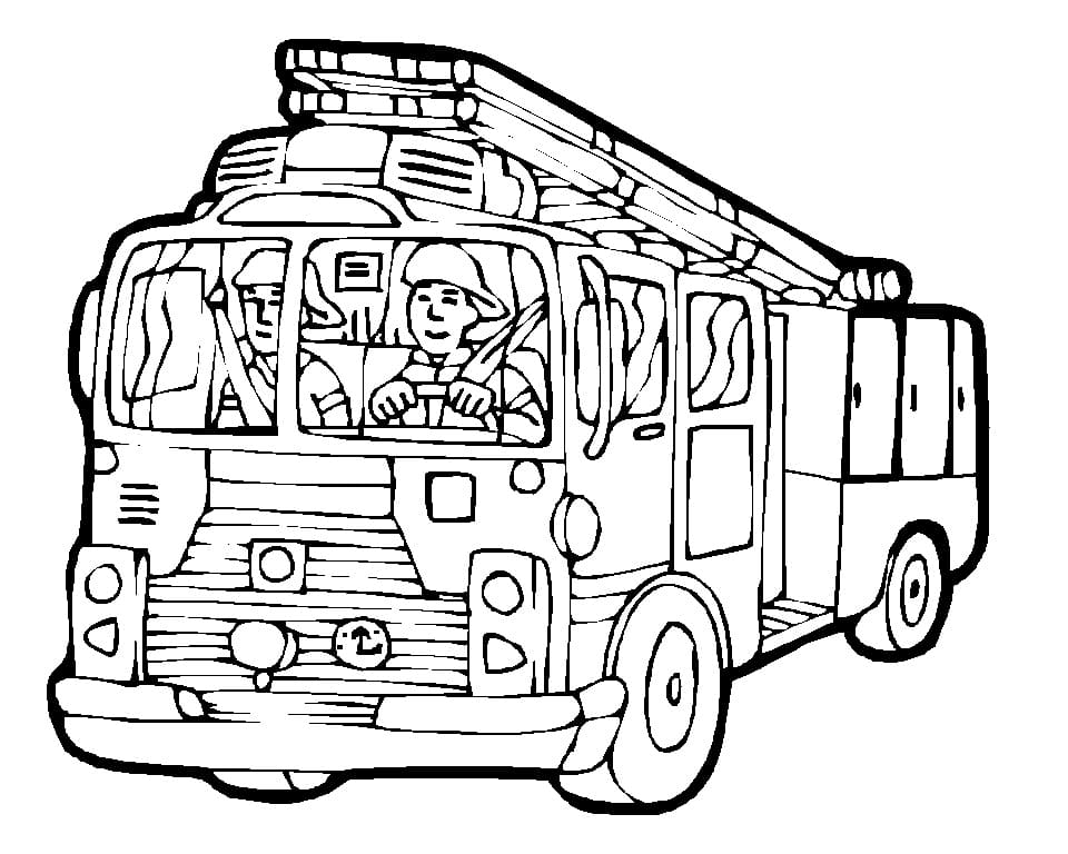 Paloauto ilmainen tulostettava Värityskuva