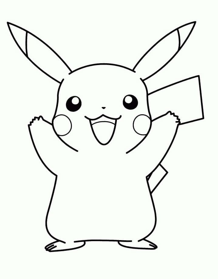 Pikachu lapsille Värityskuva