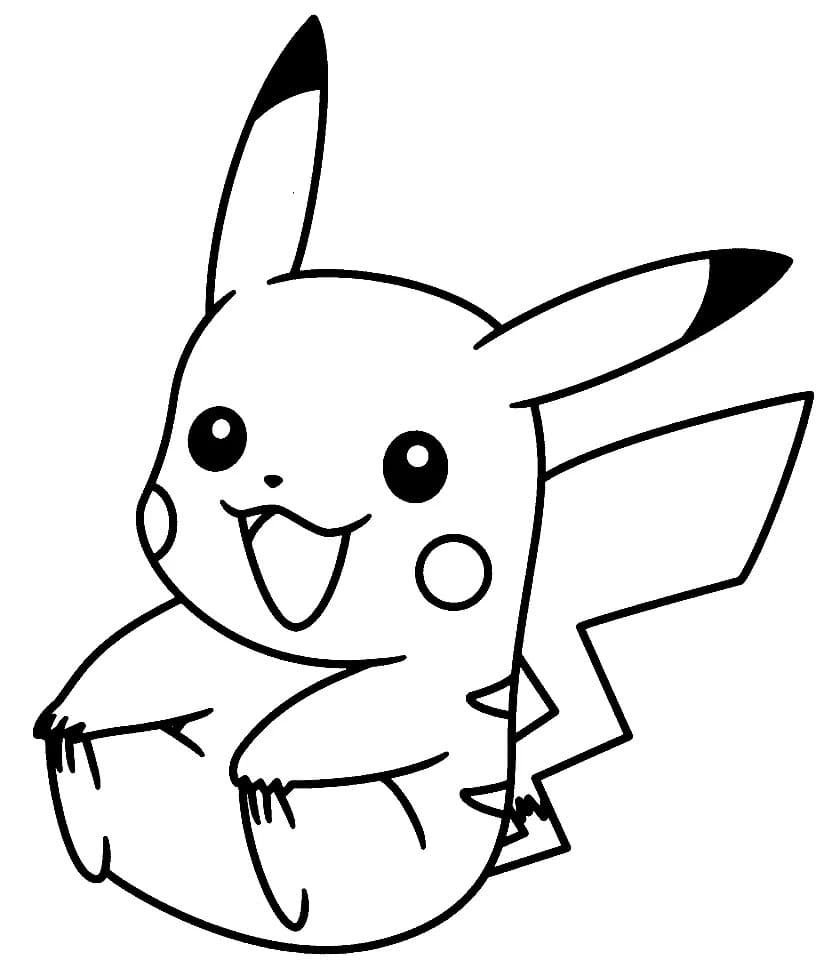 Pikachu on söpö Värityskuva