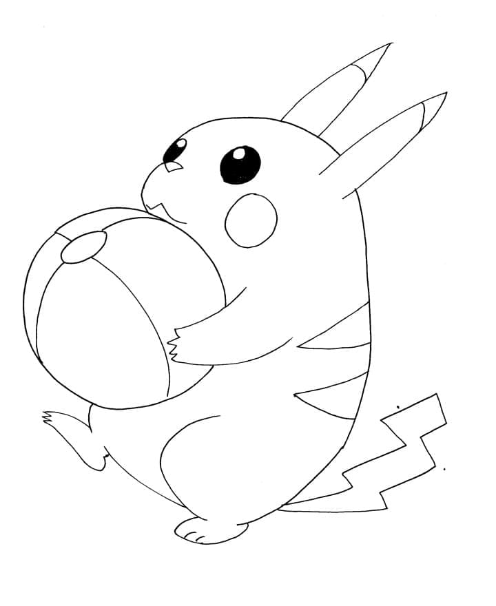 Pikachu tulostettava Värityskuva