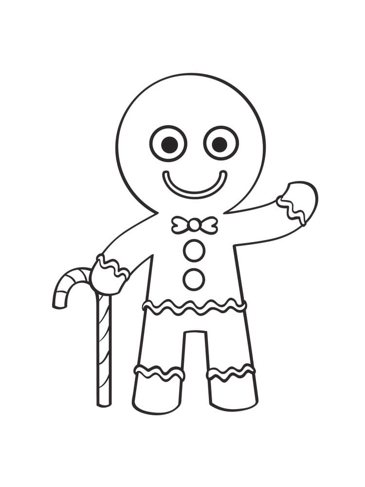 Piparkakku-ukko - arkki 27 Värityskuva
