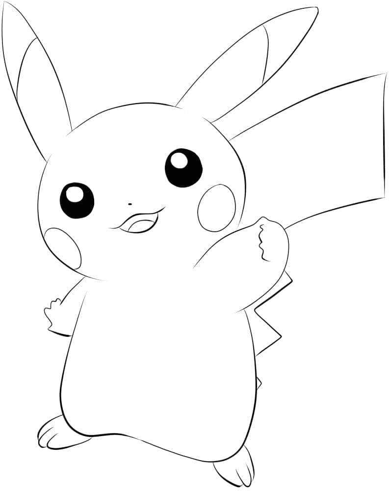 Pokemon Pikachu Värityskuva