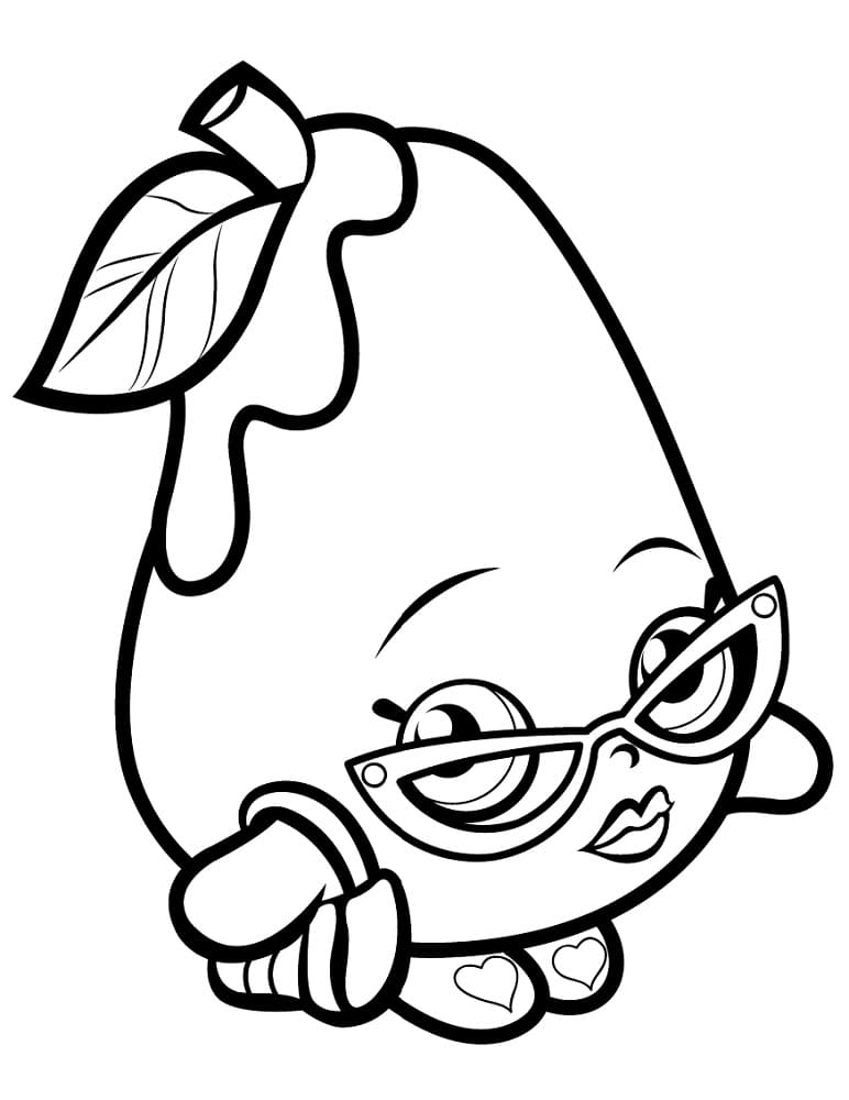 Posh Pear Shopkins Värityskuva