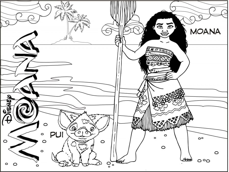 Pua and Moana Värityskuva