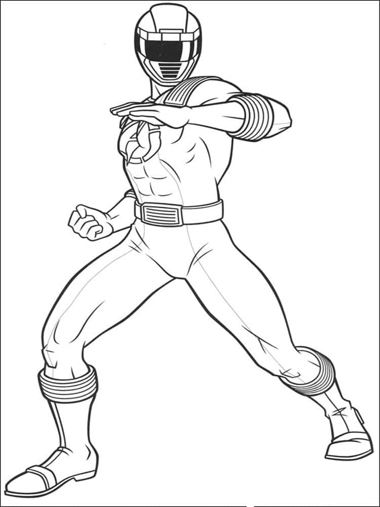 Punainen Power Ranger Värityskuva