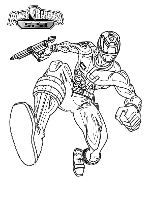 Punainen Power Rangers SPD Värityskuva