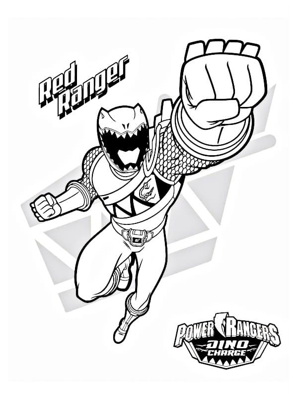 Punaiset Power Rangers Värityskuva