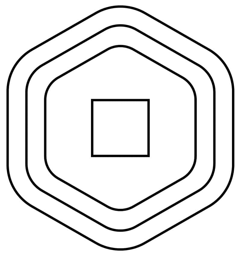 Roblox Robux Logo Värityskuva