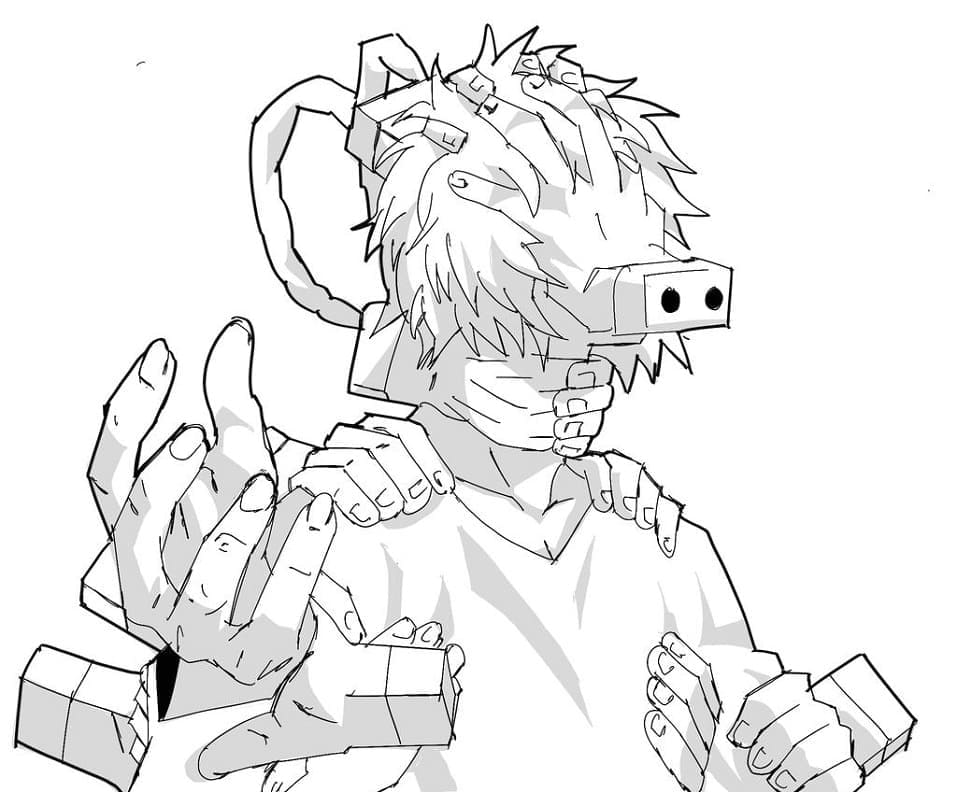 Shigaraki Tomura Värityskuva