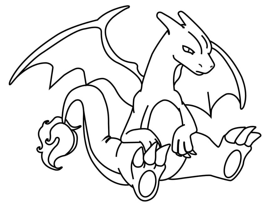 Suloinen Charizard Värityskuva