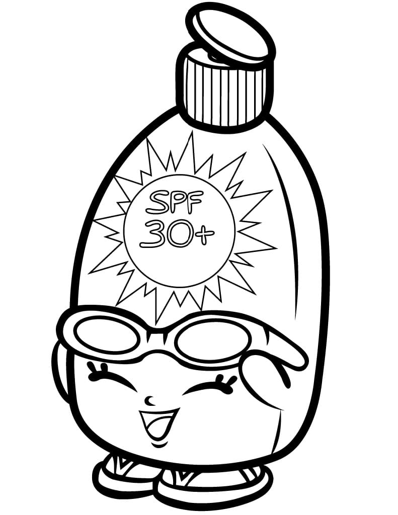 Sunny Screen Shopkins Värityskuva